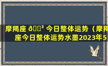 摩羯座 🐳 今日整体运势（摩羯座今日整体运势水墨2023年5月15日）